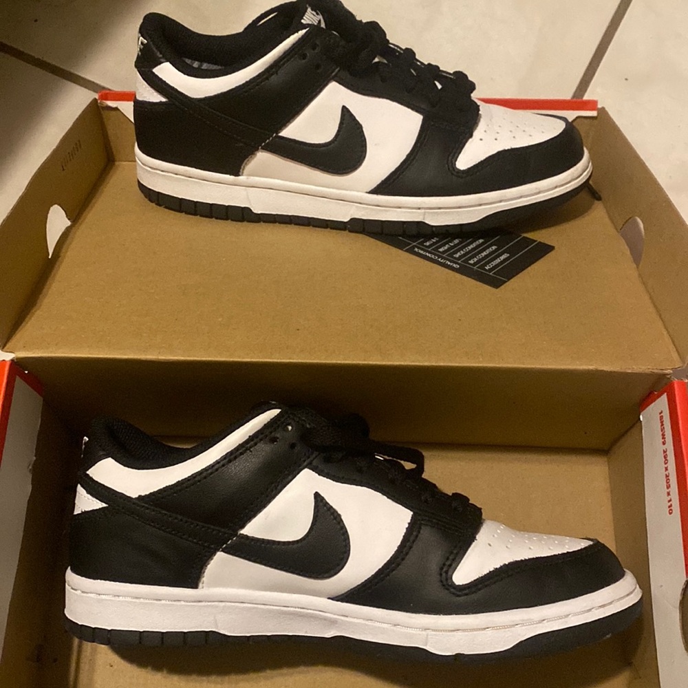 Nike Dunk Low panda sneakers in black and white